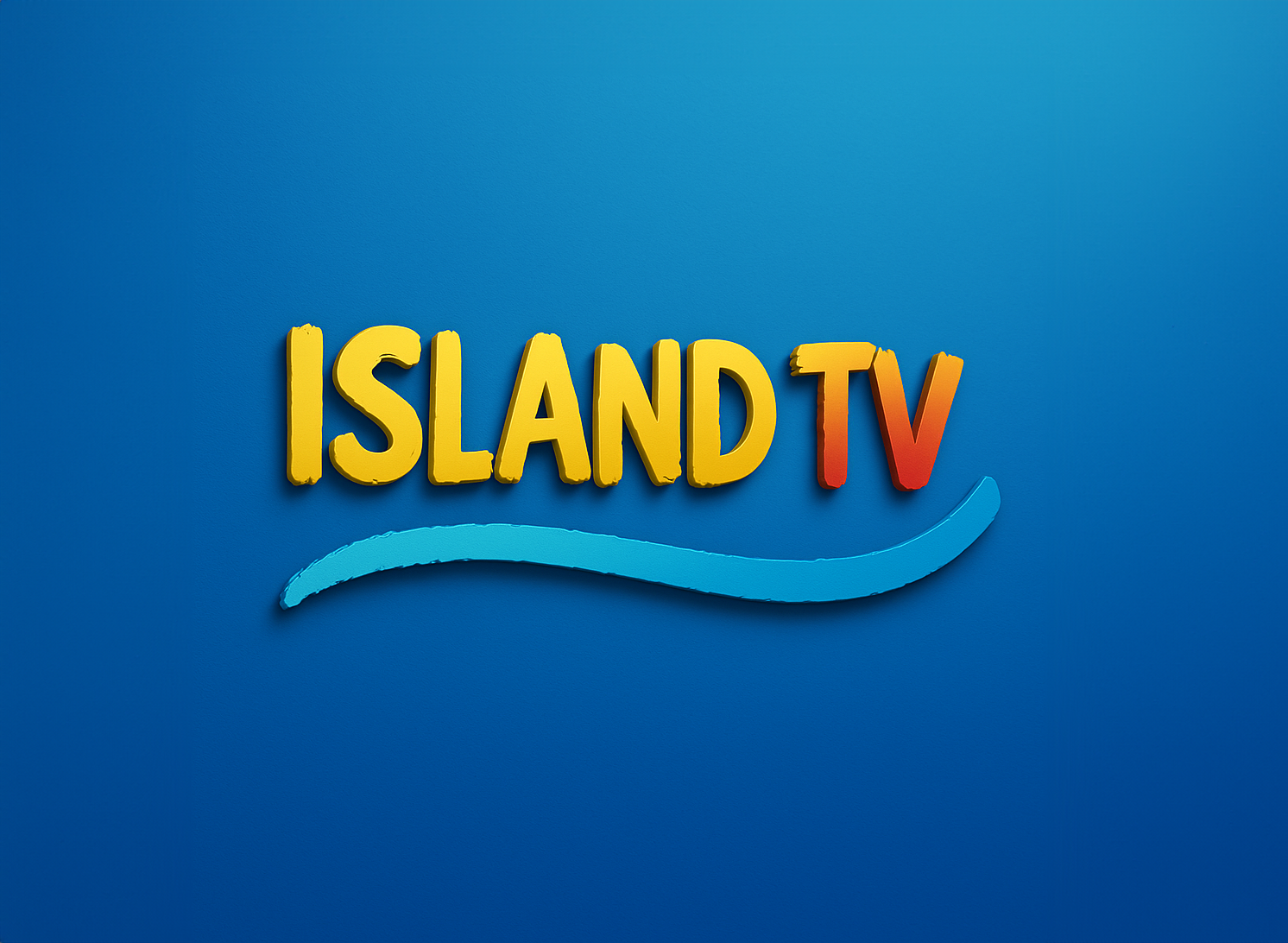 Island TV logo - kleurrijk televisie logo ontwerp voor Curaçao